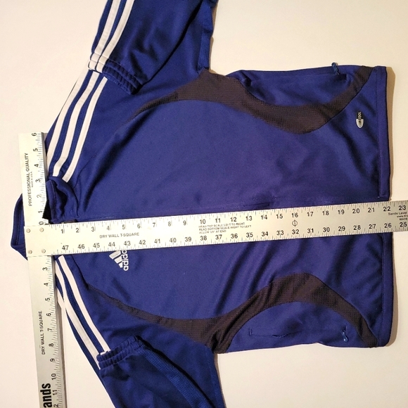 Navy Blue Adidas Track Jacket Women’s Size M full Zip Up. Wind breaker - Picture 7 of 9